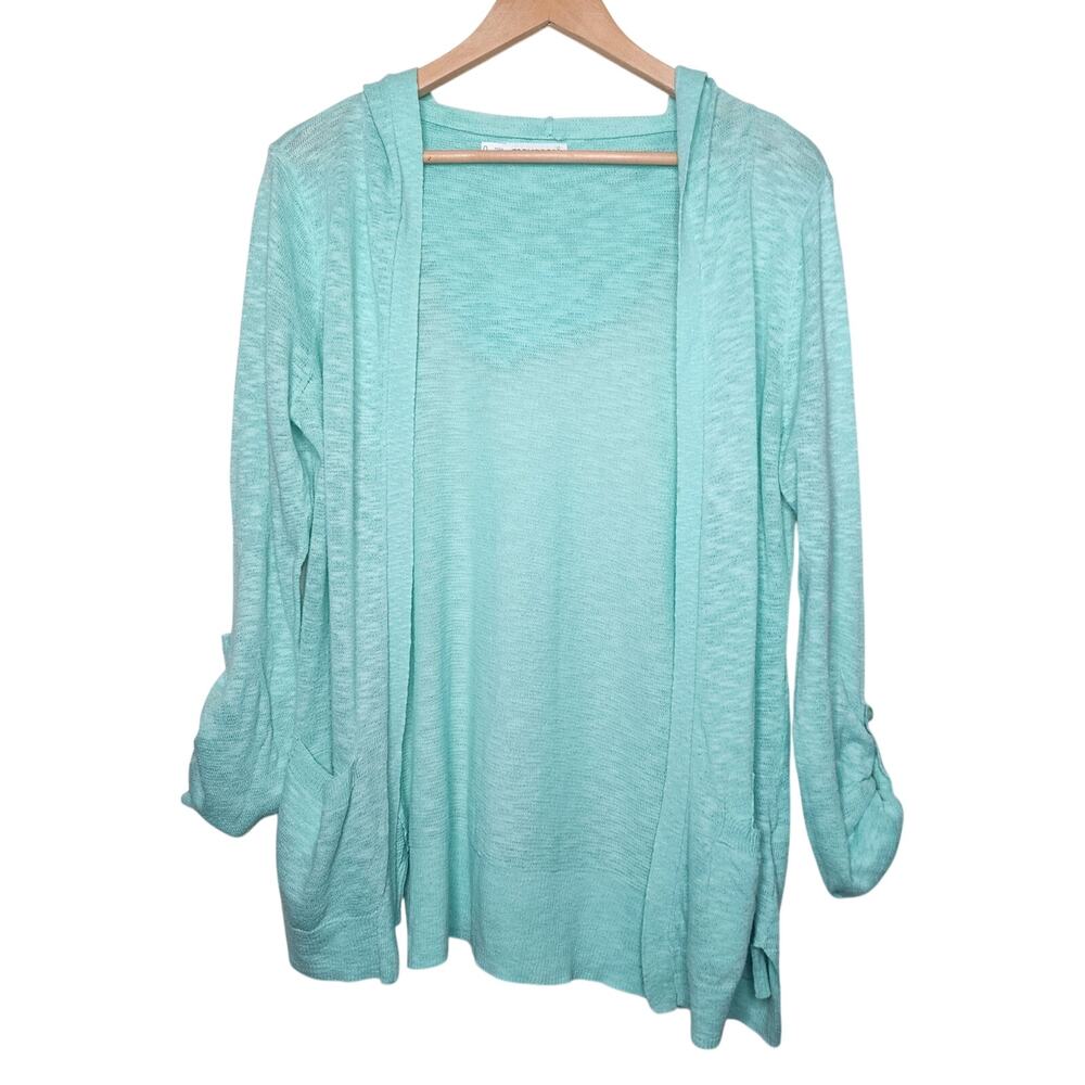 🌻3 for $18 Maurices Turquoise Lightweight Hooded Cardigan Size 0